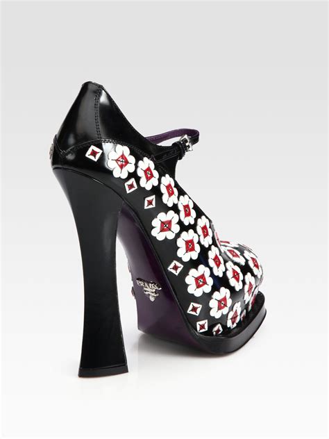 prada flower heel|prada high heels platform.